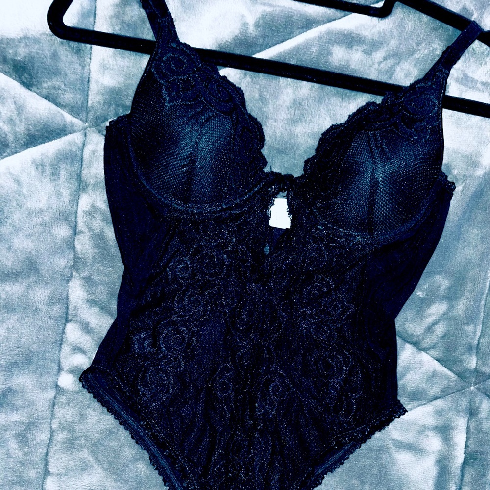 Black Lace Lingerie Body Suit